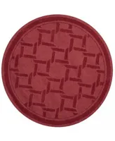 Martha Stewart Collection Resort Weave MSR4549B Red 4' x 4' Round Area Rug