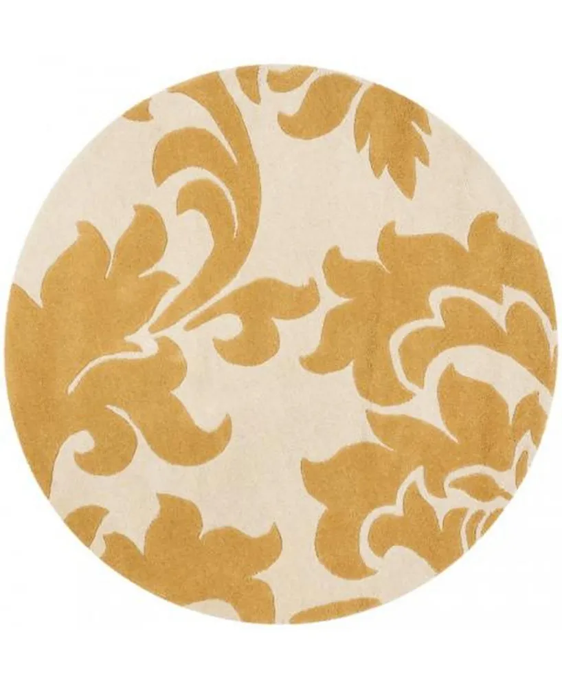 Martha Stewart Collection Barcelona MSR4546B Ivory 8' x 8' Round Area Rug