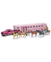 New Ray Die Cast 1:32 Pink Pick up with Fifth Wheel