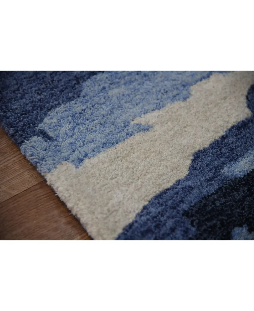 Amer Rugs Abstract Abs-7 Navy 5' x 8' Area Rug