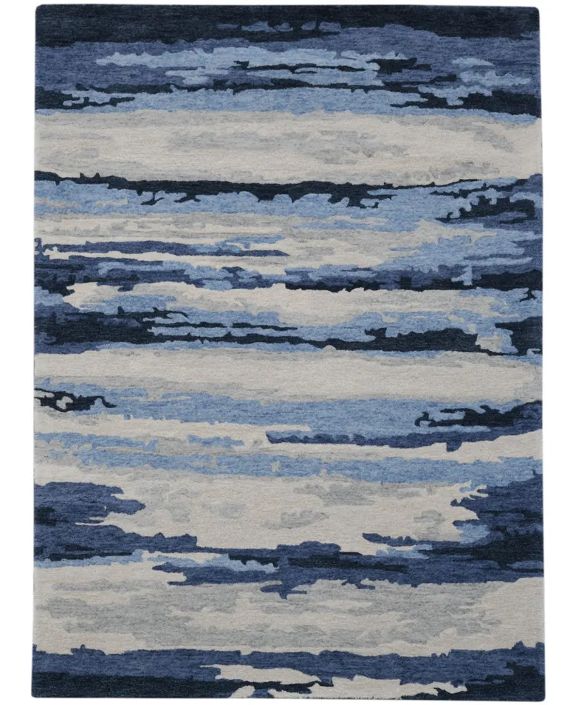 Amer Rugs Abstract Abs-7 Navy 5' x 8' Area Rug