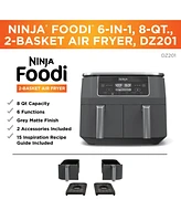 Ninja Foodi DZ201 6-in-1 8 Qt. 2-Basket Air Fryer with DualZone Technology