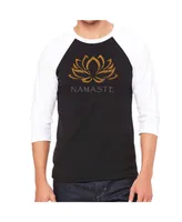 La Pop Art Men's Raglan Word T-shirt - Namaste