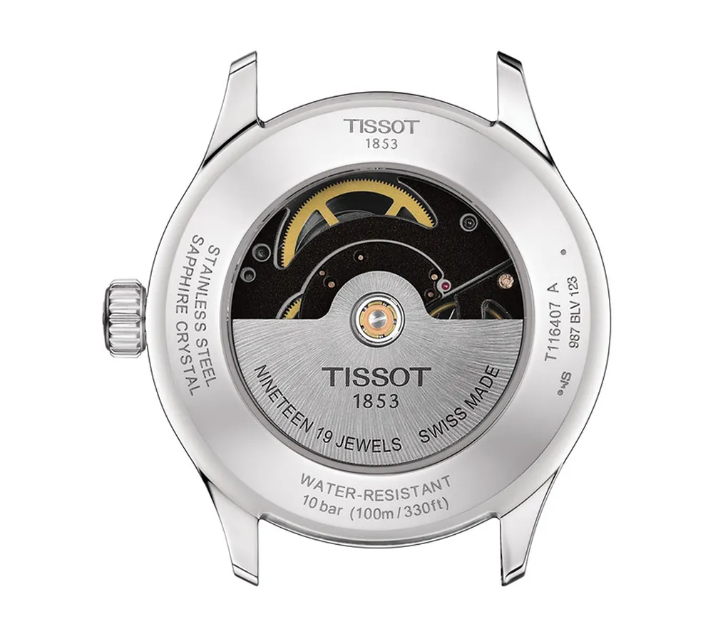 Tissot Men's Swiss Automatic Gent Xl Swissmatic Brown Leather Strap Watch 43mm