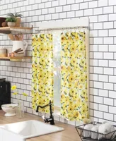 No. 918 Sunny Sunflower Print Semi Sheer Rod Pocket Kitchen Curtain Collection