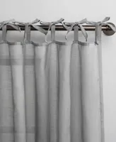 No. 918 Bethany Slub Textured Sheer Tie Top Curtain Panel Collection