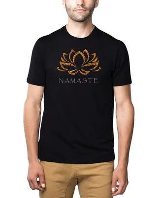 La Pop Art Men's Premium Word Namaste T-shirt