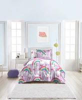 Dream Factory Unicorn Rainbow 5-Piece Twin Bedding Set