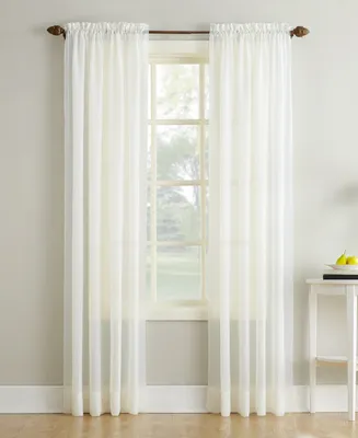 No. 918 Crushed Sheer Voile Rod Pocket Curtain Panel