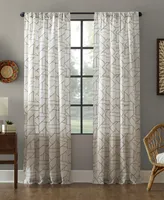 Jigsaw Embroidery Linen Blend Curtain