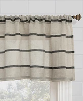 Clean Window Twill Stripe Anti-Dust Cafe Curtain Valance, 52" x 14"