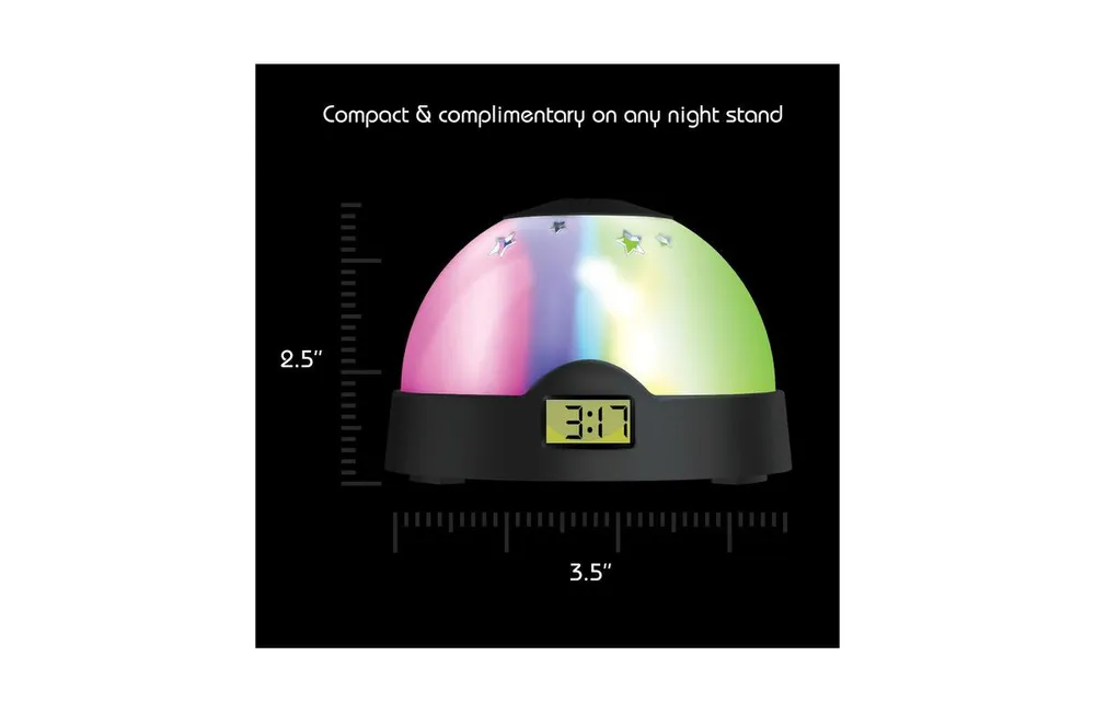 Tzumi Aura Led Compact Projection Nightlight Clock