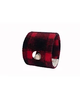 Armarkat B1201 Real Wood Cat Hideaway Tunnel, Scotch Plaid with Velvet Bed Pad and Hanging Toy