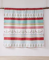 Levtex Comet & Cupid Folk Christmas Quilted Quilt, King