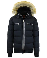 Galaxy By Harvic Men's Heavyweight Jacket With Detachable Faux Fur Hood