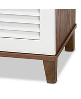 Baxton Studio Coolidge 8-Shelf Shoe Storage Cabinet