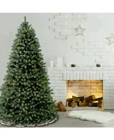 National Tree 6' Feel Real Downswept Douglas Blue Fir Hinged Tree with 600 Clear Lights