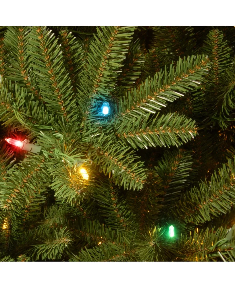 National Tree 7.5' Fraser Med Fir Hinged Tree with 1000 Multi Color Lights