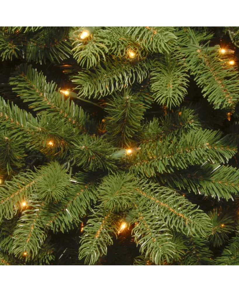 National Tree 9' Feel Real Newberry Spruce Hinged Tree w Dual Color Lights & PowerConnect