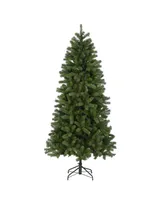 National Tree 6.5' Feel Real Downswept Douglas Slim Fir with 500 Clear Lights