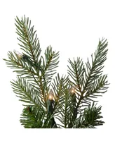 National Tree 7.5' "Feel Real" Nordic Spruce Hinged Tree with 1000 Clear Lights