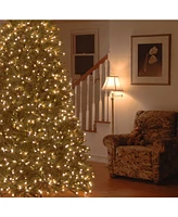 National Tree 7.5' "Feel Real" Jersey Fraser Medium Fir Hinged Tree with 1000 Clear Lights