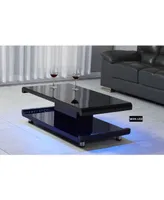 Artiva Usa La Casa Modern Euro Coffee Table with Remote Led Light