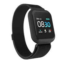 iTouch Air 3 Unisex Heart Rate Black Mesh Strap Smart Watch 44mm