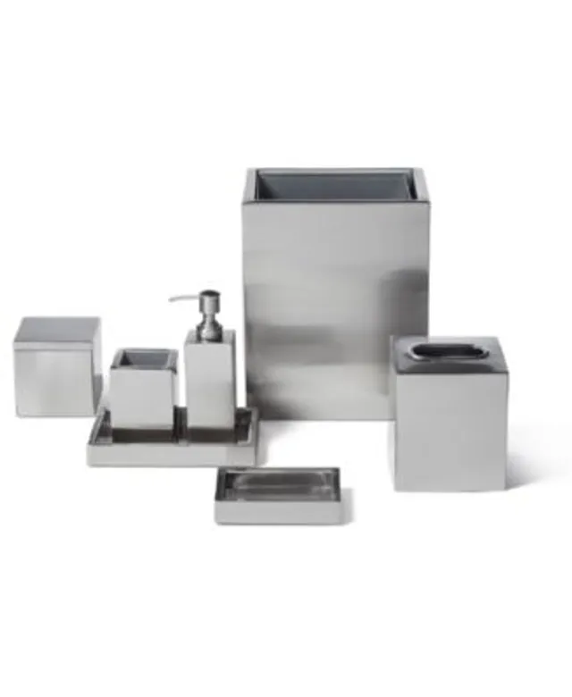 Roselli Trading Company Modern shiny Silver Stainless Steel Bath Accessory  Set in the Bathroom Accessories department at