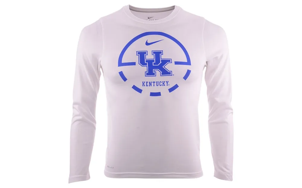 Men's Nike Heathered Gray Kentucky Wildcats Basketball Icon Legend  Performance Long Sleeve T-Shirt