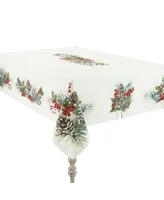 Laural Home Winter Garland Tablecloth -70" x 120"