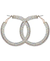 Guess Pressed Stone Sparkle 2" Hoop