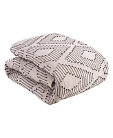Swift Home Extraordinary Puyuma Jacquard Gauze 5 Piece Comforter Set, Full/Queen
