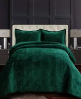 Capri Medallion Velvet Oversized Solid Piece Quilt Set