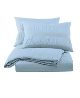 Lush Moselle Cotton Ruched Waffle Weave Duvet Cover Set Collection