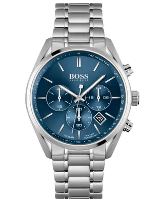 Hugo Hugo Boss Men's Chronograph Champion Stainless Steel Bracelet Watch 44mm