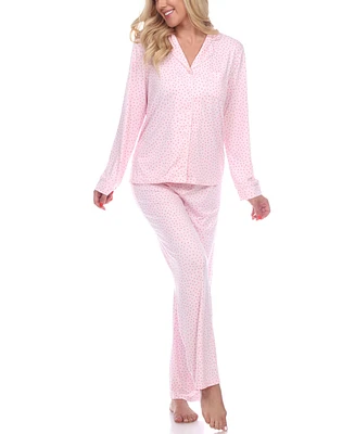 White Mark Women's Pajama Set, 2 Piece