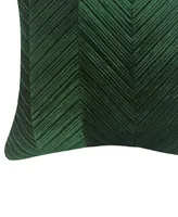 Edie@Home Chevron Velvet Decorative Pillow, 20" x 20"