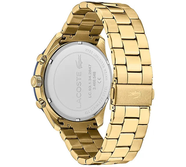 Lacoste Men\'s Boston | Bracelet Mall 42mm Hawthorn Gold-Plated Watch