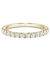 Charles & Colvard Moissanite Wedding Band (3/8 ct. t.w. Dew) 14k White, Yellow or Rose Gold
