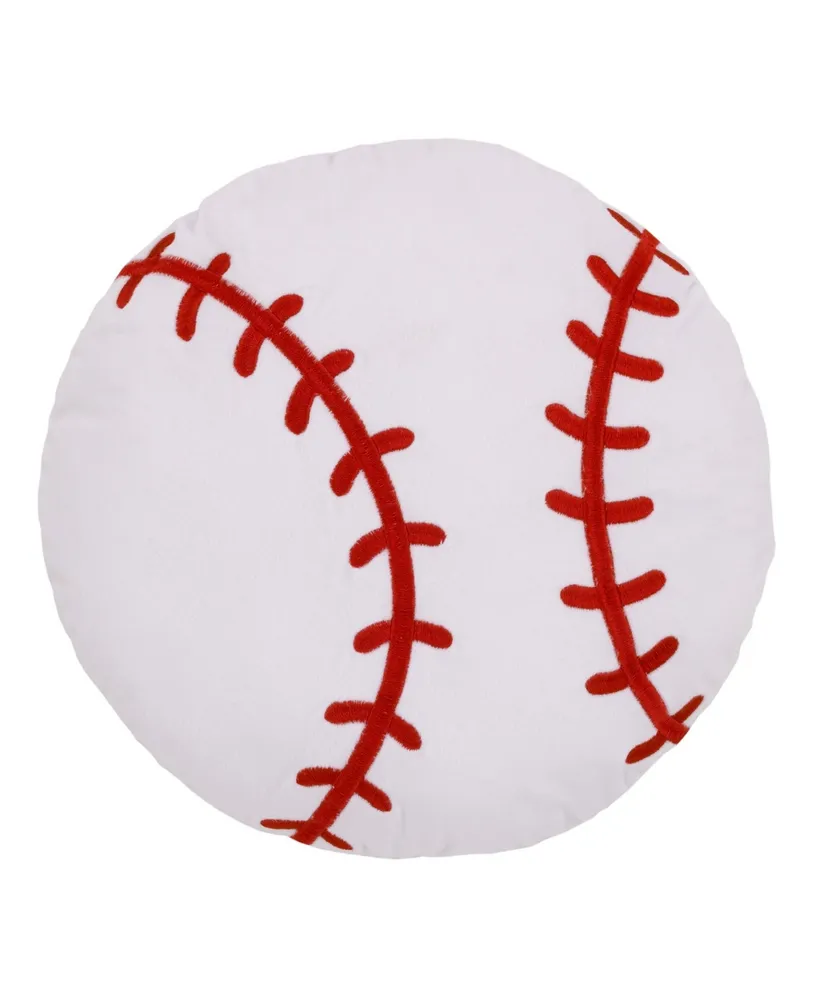 Toddler Boy's Sports Decorative Pillow Baseball with Embroidery