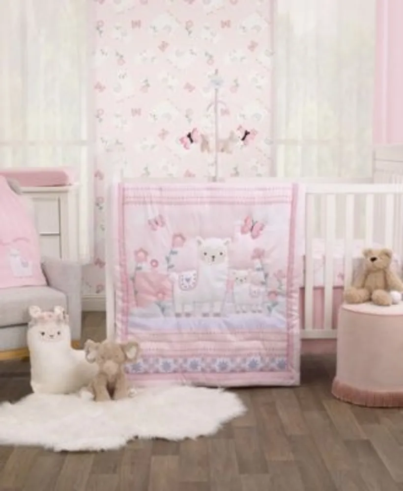 Infant Girls Sweet Llama Butterflies Baby Bedding Sets