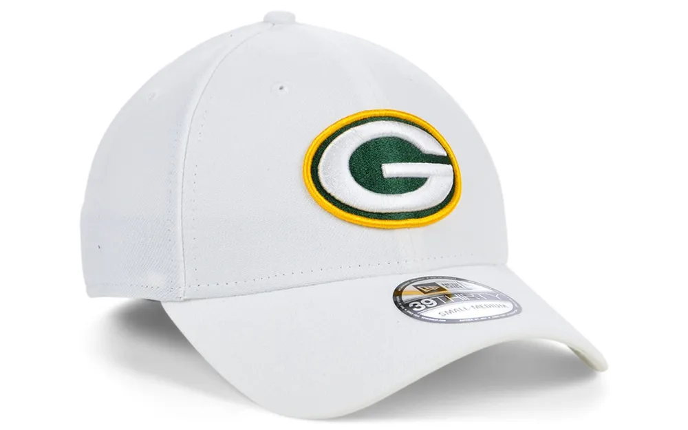 New Era Green Bay Packers White Team Classic 39THIRTY Cap
