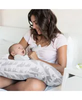The Peanutshell Nursing Pillow for Breastfeeding, Gray and White Elephant