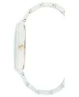 Nine West Women's White Rubberized Bracelet Watch, 40.5mm