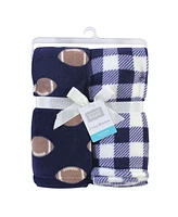 Hudson Baby Infant Girl Silky Plush Blanket, Blossoms, 30x36 inches
