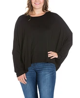 Women's Plus Oversized Long Sleeves Dolman Top