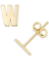 Initial Stud Earrings in 10k Gold