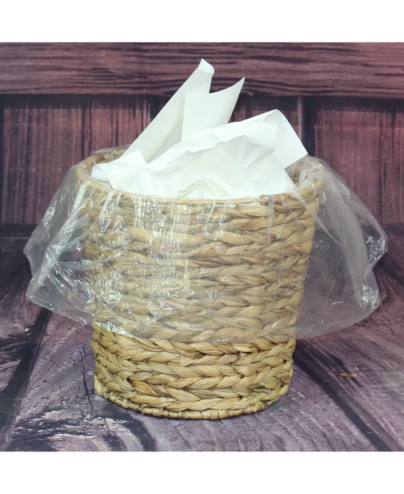 Vintiquewise Natural Water Hyacinth Round Waste Basket