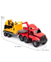 FunRise Cat Heavy Movers Fire Truck with Bulldozer